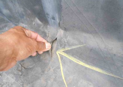 EPDM blow out at 90° degree seam